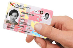 Person holding a Real ID